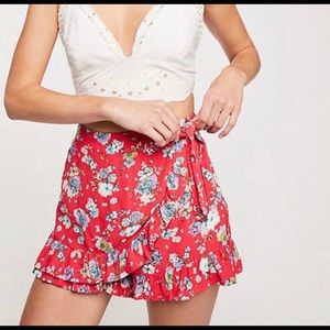 FP Flirting Fleurs Ruffle Mini Skort